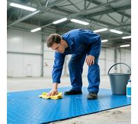 Rollo de Alfombra de Goma para Suelo, Revestimiento de Caucho Antideslizante Suelo de Goma PVC para Garaje Taller Oficina Cocina Gimnasio Suelo y Perros(Blue 1.5mm,W 1.3 x L 1 M)