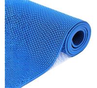 Rollo de Alfombrilla de Drenaje Antideslizante de PVC para baño, Piscina, Ducha, Grado Comercial, Impermeable, de Malla Hueca (Azul, 120 cm x 180 cm)