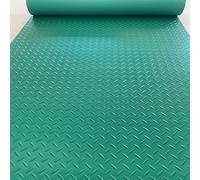 Rollo de Alfombrilla for Piso de Garaje con Placa de Diamante de PVC | Multicolor, varios tamaños, garaje, almacén, gimnasios: PVC con placa de diamante de 1,5 mm(Green,0.6x3m)
