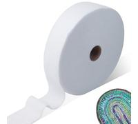 Rollo de algodón de 5,7 cm x 33 m, rollo de guata suave, rollo de tapicería de mezcla de algodón, bateo de forro polar perforado, tira de acolchado fusible, tiras de bateo para coser alfombras Jelly