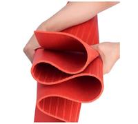 Rollo De Almohadilla De Seguridad De Caucho Aislante para Alto Voltaje, Tapete Dieléctrico Cortable para Tableros De Distribución, Tapete Antideslizante(Red-3mm,1.2x4m/3.9x13.1ft)
