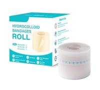 Rollo de apósito hidrocoloide mejorado, con película de liberación sin contacto, rollo de vendajes hidrocoloides para curación y protección de heridas, impermeable, transpirable, agradable al tacto