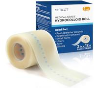 Rollo de apósito hidrocoloide, rollo de hidrocoloide de 5 cm x 3,6 m para heridas, rollo de apósito impermeable para ampollas, parches para granos, parches para espinillas, apósito para rozaduras