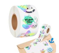 Rollo de calcomanías de océanos, juego de etiquetas de criatura marina, 500 piezas adhesivas con de unión fuerte, kit de calcomanías de vinilo impermeable, tema marino con diseño colorido