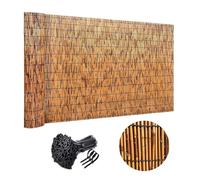 Rollo de caña de bambú Valla Bambú Natural Valla De Madera Para Jardín Exterior Resistente a La Intemperie Y La Privacidad Para Piscinas Techos Y Patios 0.5x1 0.8x1.2 1x2 1.3x15 1.4x6 1.7x8 1.8x9m