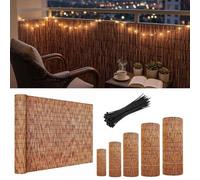 Rollo de Cañizo Natural para Ocultacion de Piscina y Patio 100/120/130/150/180 cm Valla de Bambú para Jardin Exterior Pantalla Privacidad Decorativa para Terraza Balcon Divisor(H170xL200cm)