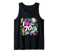 Rollo de Casete Retro I Love The 70s, Vinilo Funky Party 70s Camiseta sin Mangas