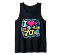 Rollo de Casete Retro I Love The 70s, Vinilo Funky Party 70s Camiseta sin Mangas