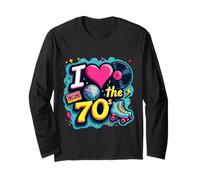 Rollo de Casete Retro I Love The 70s, Vinilo Funky Party 70s Manga Larga