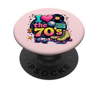 Rollo de Casete Retro I Love The 70s, Vinilo Funky Party 70s PopSockets PopGrip Adhesivo