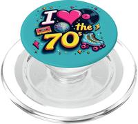 Rollo de Casete Retro I Love The 70s, Vinilo Funky Party 70s PopSockets PopGrip para MagSafe