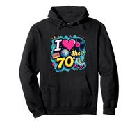 Rollo de Casete Retro I Love The 70s, Vinilo Funky Party 70s Sudadera con Capucha