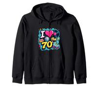 Rollo de Casete Retro I Love The 70s, Vinilo Funky Party 70s Sudadera con Capucha