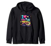 Rollo de Casete Retro I Love The 70s, Vinilo Funky Party 70s Sudadera con Capucha