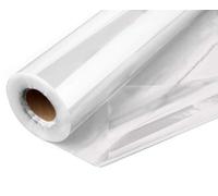 Rollo de celofán transparente de 31.5 pulgadas de ancho por 100 pies de largo, rollo de celofán grueso para cestas, regalos, flores, rollos de violonchelo seguros para alimentos (plegado en rollo de