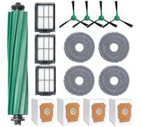 Rollo de cepillo de repuesto y filtro de espuma para aspiradoras Shark HydroVac WD101 WD201 WD100 WD200 con cable e inalámbricas XL 3 en 1 (2 rollos de cepillo multisuperficie + 4 filtros de espuma +
