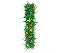 Rollo de césped artificial de 4 m x 1 m, césped falso realista con flores para jardín, balcón, patio, decoración, resistente a los rayos UV, tapete verde de alta densidad (11,5 x 60 cm)