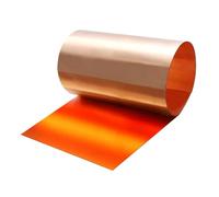Rollo de chapa de cobre, 0,4 mm x 200 mm x 1 m, 99,9% cobre puro, cinta de cobre conductora para modelismo, bricolaje, artesanía e industria