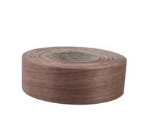 Rollo de chapa de madera Canto de madera nogal negro 1-1/2 pulgadas, rollo canto contrachapada preencolada, chapa flexible con adhesivo termoadhesivo(3.8cmx4m)
