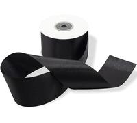 Rollo de cinta de 50 mm de doble satén negro, bobina de 25 metros, cinta de 5 cm de grosor para boda, bautizo, Navidad, Año Nuevo, idea de regalo