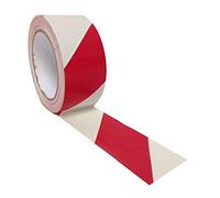 Rollo de cinta de advertencia de 500 m / 75 mm, color rojo y blanco
