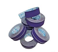 Rollo de cinta de lija de alúmina, rollo de papel de lija antiobstrucción de alta precisión con respaldo de tela flexible para pulido y molienda de metal, 25 mm x 8 m, varios granos disponibles (A)