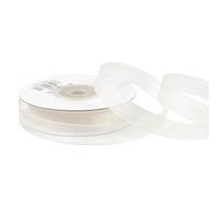 Rollo de cinta de organza, 12 mm x 25 m, color a elegir en 3/6/12/25/38 mm, transparente, no destiñe y lavable, cinta para bodas, cinta de regalo para embalar, decorar manualidades, marfil 810