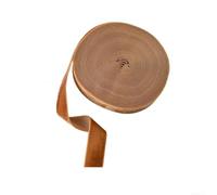 Rollo de cinta de tela de terciopelo para decoración de Navidad, 10 m x 1,5/2,5 cm, flocado de un solo lado para envolver, decoración de árbol y corona, manualidades, bodas, fiestas (2,5 cm, marrón)