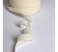 Rollo de cinta de terciopelo de 10 mm de ancho, color crema, rollo completo de 45 m