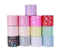 Rollo de cinta de tul, 6 cm de ancho x 22,5 m de largo, cinta de tela de malla para manualidades, decoración de fiestas y ropa de niños, cinta de poliéster para manualidades (rosa oscuro)