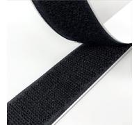 Rollo de cinta resistente de 1 m, tira de cierre automático, montaje multiusos para proyectos escolares, color negro, 2 cm de ancho (negro)