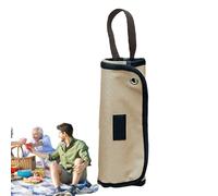 Rollo de cubiertos de camping - Organizador de utensilios de doce ranuras, portador compacto de picnic, soporte ligero para vajilla de viaje, sistema plegable de almacenamiento de comidas al aire
