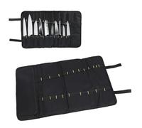 Rollo de cuchillo, 20 ranuras Portable Chef Chef Case de cuchillos Bolsa de almacenamiento 22.4x14.0in Cades Soportes Protectores Bolsa de almacenamiento de roll (Verde)