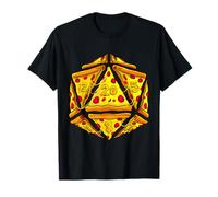 Rollo de dados de 20 caras divertido para juegos de pizza TTRPG para niños y hombres Camiseta