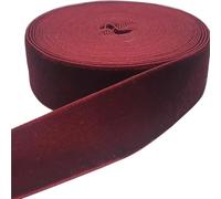 Rollo de decoración árbol lazo embalaje cinta terciopelo Navidad DIY 16 colores verde burdeos 10 yardas para Envolver Regalos(Burgundy,2.5CM X10Yards)