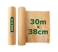 Rollo de embalaje de papel grueso sostenible de panal de abeja de 38 cm x 30 m, respetuoso con el medio ambiente, acolchado de burbujas para quebraduras, embalaje, frágil, envío, mudanza, regalo
