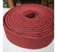 Rollo de esponja de esmeril para limpieza de cocina, paño abrasivo de nailon resistente para ollas, sartenes, estufas, estropajo eficiente para cocinas y platos, verde o rojo (rojo, 6 m x 7,5 cm)