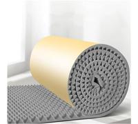 Rollo de espuma insonorizante de aislamiento acústico de 5 m, 5 cm de grosor, autoadhesiva, para estudio, aislamiento acústico, aislamiento acústico ignífugo, algodón (gris, 25 m)