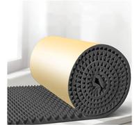 Rollo de espuma insonorizante de aislamiento acústico de 5 m, 5 cm de grosor, autoadhesiva, para estudio, aislamiento acústico ignífugo, con cancelación de ruido (Schwarz, 10 m)