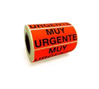 Rollo de Etiquetas Adhesivas "MUY URGENTE" (500 unidades)