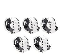Rollo de Etiquetas de 62 mm x 30,48 Metros Compatible con Suministros de Impresora para Impresora térmica QL-700 QL-800 para número de Pieza DK-22205 DK-2205(5 Pcs)