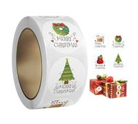 Rollo De Etiquetas Navideñas | Etiquetas Redondas De Invierno Y Navidad | Adhesivos Decorativos para Sobres Postales Bolsas de Regalo Tarjetas de Felicitación y Fiestas