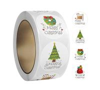 Rollo de Etiquetas Navideñas - Rollo de Etiquetas Navideñas de Invierno - Suministros Para Envolver Regalos Y Decorar Para Favoritos De Fiesta, Sobres Y Álbumes De Recortes