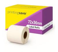 Rollo de etiquetas térmicas directas blancas compatibles de 72 mm x 36 mm para Zebra GK420d GK420t GC420d GX420d GX420t GC420t GX430t GT800 ZD420 LP2844 TLP 2844 Citizen CL-S521 CL-S621 CL-S621 L-S631