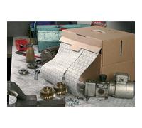 Rollo de fieltro A x L 400 mm x 25 m, en caja dispensadora