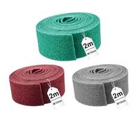 Rollo de fieltro abrasivo 3 unidades - Fieltro abrasivo fino para madera y metal - Rodillo flexible Scotch Brite alternativa - Lijadora para pulir, limpiar, desbarbar, taller, bricolaje