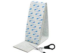 Rollo de Fieltro de 3,5 mm con Adhesivo 3M 9448A - Cortable a Mano - Almohadillas de Fieltro para sillas - Almohadillas Protectoras para Muebles y Suelos, 100 mm x 1 m (Gris)