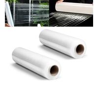 Rollo de film retráctil para palés (75cm,100cm), estirable, de grado industrial, resistente al agua y a la humedad, para equipaje, almacenamiento y estabilización de palés.(Size:100cm x 2 Rolls)