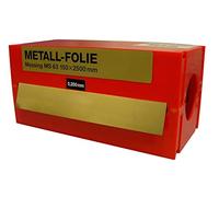 Rollo de fleje calibrado 2,5 m x 150 mm de latón, ideal para sujeción y fabricación de estructuras metálicas.