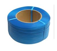 Rollo De Fleje De Embalaje PET De Color Resistencia A La Rotura De 1500 Lb Espesor De 0,8 Mm, Ancho De 16 Mm Ideal para Trabajos De Tejido Manual Y Agrupación De Artículos(Azul)